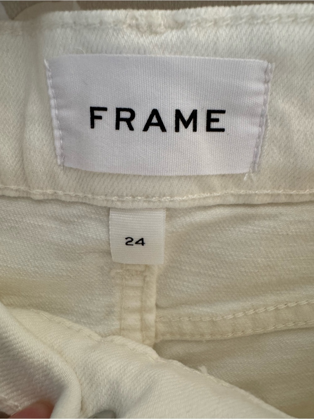 Frame Wide Leg Denim White Women's Jeans